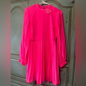 asos Design brand new with tags hot pink, longsleeve dress